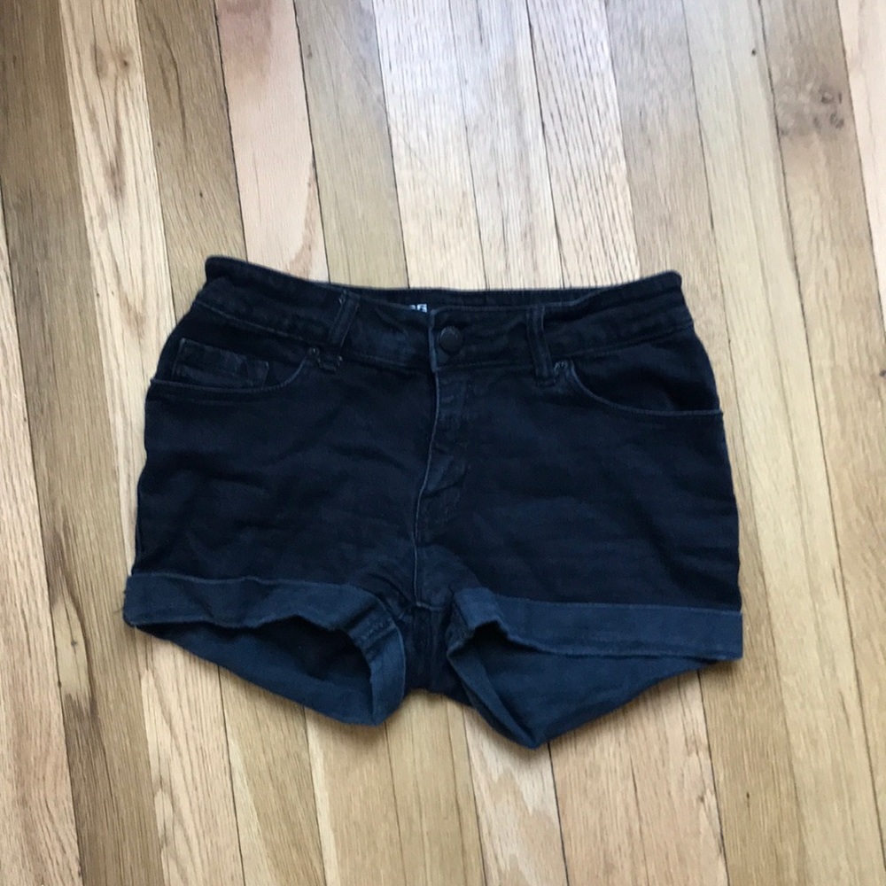 Black denim shorts from urban outfitters